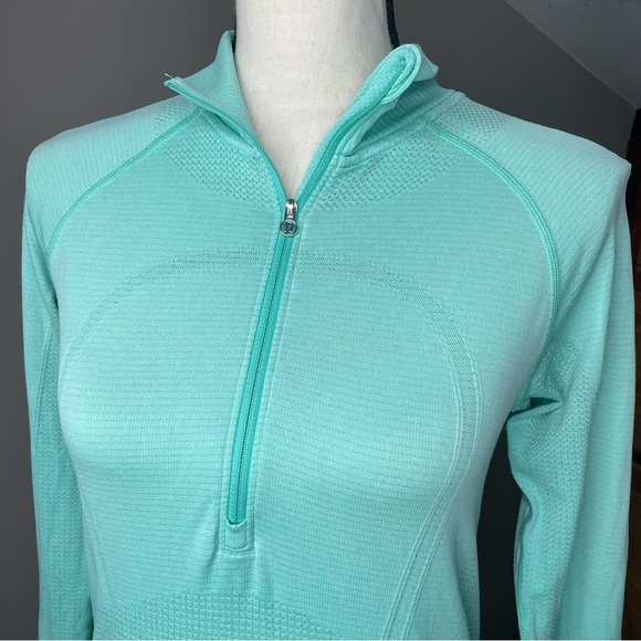 Lululemon Run Swiftly Tech 1/2 Zip Pullover Jacket Heathered Menthol 4/6 W3F39S - Picture 7 of 11
